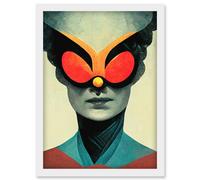 Suffragette Superheroine Emily Pankhurst Votes For Women Artwork Framed Wall Art Print A4 Artery8 White One Size