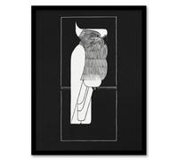 Artery8 Sulphur Crested Cockatoo Parrot De Mesquita Framed Wall Art Print 12X16"