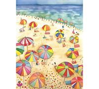Artery8 Summer Beach Sunshine Folk Art Large Wall Art Poster Print Thick Paper 18X24 Inch