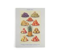 Artery8 Summer Dessert Fruit Kitchen Mrs Beeton Canvas Wall Art Print in Yellow | Size: W12" x H16" Artery8 Yellow W12" x H16"