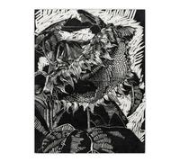 Artery8 Sunflower Stylised Flower Bloom Reijer Stolk Wall Art Poster Print 12X16"