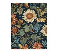 Artery8 Sunflowers in Leaves Painting Classic Vintage Living Room Large Wall Art Poster Print Thick Paper 18X24 Inch