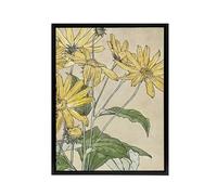 Artery8 Sunflowers Watercolour Framed Canvas Wall Art Print Vintage : Artwork by Overbeck 18x24 Joyful sunlit flowers enriching kitchens or bright modern homes