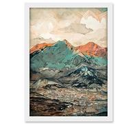 Artery8 Sunrise in Lienz Austria City Under Mountain Range Artwork Framed A3 Wall Art Print