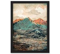 Artery8 Sunrise in Lienz Austria City Under Mountain Range Artwork Framed A3 Wall Art Print