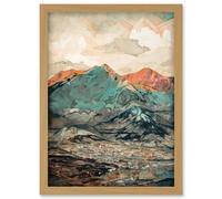 Artery8 Sunrise in Lienz Austria City Under Mountain Range Artwork Framed Wall Art Print A4