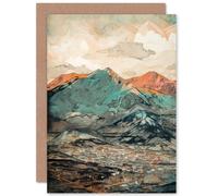 Artery8 Sunrise in Lienz Austria City Under Mountain Range Travel Birthday Card Artery8 Multicolor