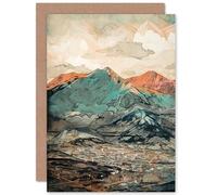 Artery8 Sunrise in Lienz Austria City Under Mountain Range Travel Birthday Sealed Greeting Card Plus Envelope Blank inside