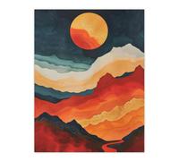 Artery8 Sunset Over Mountain Canyon Artwork Landscape Living Room Extra Large XL Wall Art Poster Print