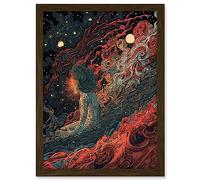Artery8 Supernova Cosmic Deity Concept Art Illustration Artwork Framed A3 Wall Art Print