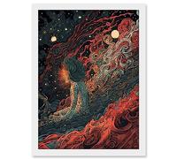 Artery8 Supernova Cosmic Deity Concept Art Illustration Artwork Framed A3 Wall Art Print