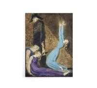Artery8 Supine Woman Man with Bell William Blake Canvas Wall Art Print | Size: W18" x H24" Artery8 Multicolor W18" x H24"