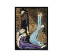 Artery8 Supine Woman Man with Bell William Blake Framed Canvas Wall Art Print | Size: W18" x H24" Artery8 Multicolor W18" x H24"