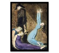 Artery8 Supine Woman Man With Bell William Blake Framed Wall Art Print 12X16"