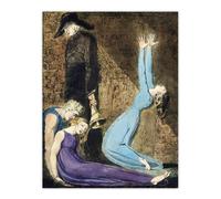 Artery8 Supine Woman Man with Bell William Blake Wall Art Poster Print | Size: W18" x H24" Artery8 Multicolor W18" x H24"