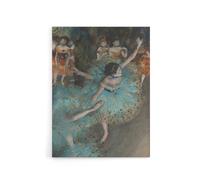 Artery8 Swaying Ballet Dancer in Green Degas Vintage Canvas Wall Art | Size: W24" x H32" Artery8 Multicolor W24" x H32"