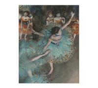 Artery8 Swaying Ballet Dancer In Green Degas Vintage Wall Art Poster Print 12X16"