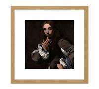 Artery8 Sweerts Portrait Of Joseph Deutz Painting 8X8 Inch Square Wooden Framed Wall Art Print Picture with Mount in Light Oak Artery8 Light Oak
