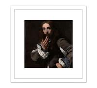 Artery8 Sweerts Portrait Of Joseph Deutz Painting 8X8 Inch Square Wooden Framed Wall Art Print Picture with Mount in White Artery8 White