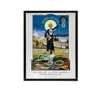 Artery8 Swiss Vintage Anti Absinthe Advert Framed Canvas Wall Art Print in Blue | Size: W24" x H32" Artery8 Blue W24" x H32"