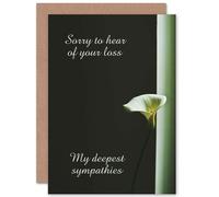 Wee Blue Coo CARD GREETING SYMPATHY BEREAVEMENT LILY FLOWER GIFT