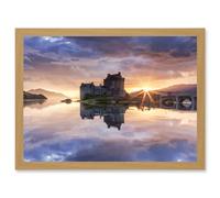 Syxaxis Eilean Donan Castle Kyle Lochalsh Scotland Photo Artwork Framed Wall Art Print A4 Artery8 Light Oak One Size