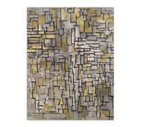 Artery8 Tableau No 2 Composition No VII Mondrian Wall Art Poster Print in Grey | Size: W12" x H16" Artery8 Grey W12" x H16"
