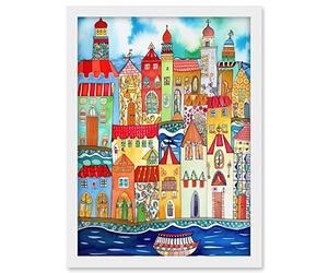 Artery8 Tangier Morocco Folk Art Artwork Framed A3 Wall Art Print