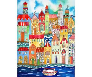 Artery8 Tangier Morocco Folk Art Extra Large XL Wall Art Poster Print