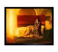 Artery8 Tanner The Annunciation Home Decor 12x16" Framed Art Print in Yellow | Size: W12" x H16" Artery8 Yellow W12" x H16"