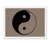 Artery8 Taoist Philosophy Yin Yang Black White A4 Artwork Framed Wall Art Print
