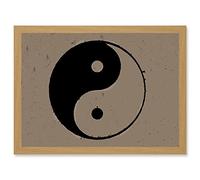 Artery8 Taoist Philosophy Yin Yang Black White A4 Artwork Framed Wall Art Print