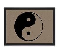 Artery8 Taoist Philosophy Yin Yang Black White A4 Artwork Framed Wall Art Print