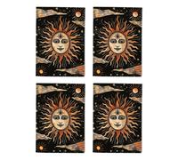 Artery8 Tarot Sun Stars Sky Art Cards Celestial Any Occasion Pack of 4 A6 in Black | Size: 4 Pack Artery8 Black 4 Pack
