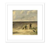 Artery8 Tavenraat Caught A Poacher 8X8 Inch Square Wooden Framed Wall Art Print Picture with Mount in White Artery8 White