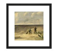 Artery8 Tavenraat Caught A Poacher 8X8 Inch Square Wooden Framed Wall Art Print Picture with Mount in Black Artery8 Black