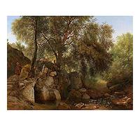 Artery8 Teerlink View In Park Villa Chigi Ariccia Art Print Canvas Premium Wall Decor Poster Mural