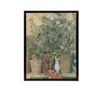 Artery8 Terracotta Pots & Flowers Paul Cezanne Framed Canvas Wall Art Print | Size: W12" x H16" Artery8 Multicolor W12" x H16"