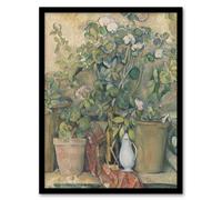 Artery8 Terracotta Pots & Flowers Paul Cezanne Framed Wall Art Print | Size: W12" x H16" Artery8 Multicolor W12" x H16"