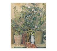 Artery8 Terracotta Pots & Flowers Paul Cezanne Wall Art Poster Print | Size: W24" x H32" Artery8 Multicolor W24" x H32"