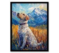 Artery8 Terrier Pet Portrait by Rocky Mountains Dog Lover Living Room Artwork Framed Wall Art Print A4