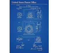 Artery8 Tesla Electro Magnetic Motor 1889 Vintage Patent Unframed Wall Art Print Poster Home Decor Premium