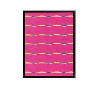 Artery8 Textile Pattern Vibrant Pink Framed Canvas Wall Art Print Vintage Japan : Artwork by Korin 12x16 Refined floral design symbolising renewal, perfect for light-filled kitchens or hallways