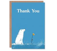 Artery8 Thank You Card Sweet White Husky Dog Flower Blue Sky Cute For Her Gran Sister Niece Daughter Wife Woman Greeting Card