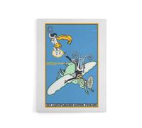Artery8 The Aeroplegasus Motor Anzani Advert Jung Canvas Wall Art Print in Blue | Size: W12" x H16" Artery8 Blue W12" x H16"