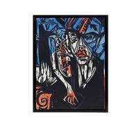 Artery8 The Agonies of Love Ernst Ludwig Kirchner Black Framed Canvas Wall Art | Size: W24" x H32" Artery8 Multicolor W24" x H32"