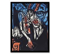 Artery8 The Agonies of Love Ernst Ludwig Kirchner Framed Wall Art Print | Size: W12" x H16" Artery8 Multicolor W12" x H16"