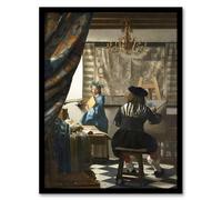 Artery8 The Allegory of Painting Wall Art Print Framed Poster 12x16 inch Artwork By Vermeer : Artistic Allegory Print Ideal For Office Or Studio Capturing Symbolism Depth And Inspiration