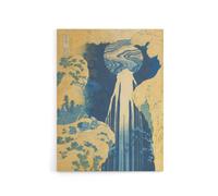 Artery8 The Amida Waterfall Canvas Wall Art Print Katsushika Hokusai in Blue | Size: W24" x H32" Artery8 Blue W24" x H32"