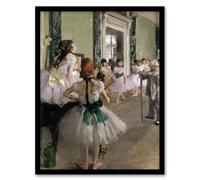 Artery8 The Ballet Class Dance Studio Degas Vintage Framed Wall Art Print | Size: W12" x H16" Artery8 Multicolor W12" x H16"